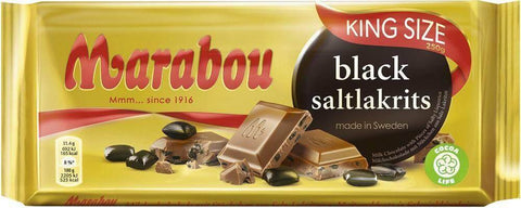 Marabou King Size Black Saltlakrits 220g, 10-Pack - Scandinavian Goods